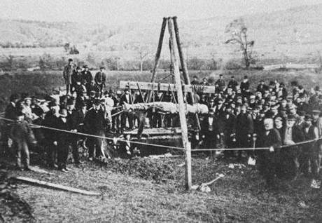 La exhumación del Gigante de Cardiff